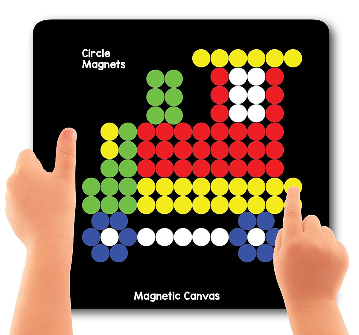 Play Panda Magnetic Puzzles Circles With 400 Magnets, 200 Puzzles, Magnetic Board And Display Stand,  4Y+ (Multicolor)