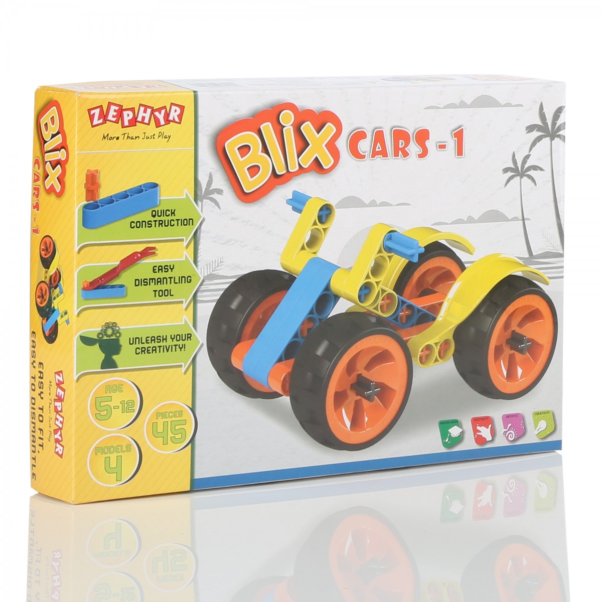 Zephyr Blix - Cars - 1 Diy, Educational, Learning, Stem, Building And Construction Toys, Multicolour, 8Y+