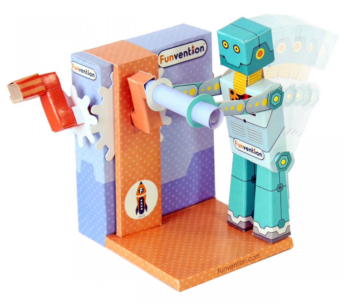 Funvention Paper Bot Automaton Stem for Kids Age 8Y+