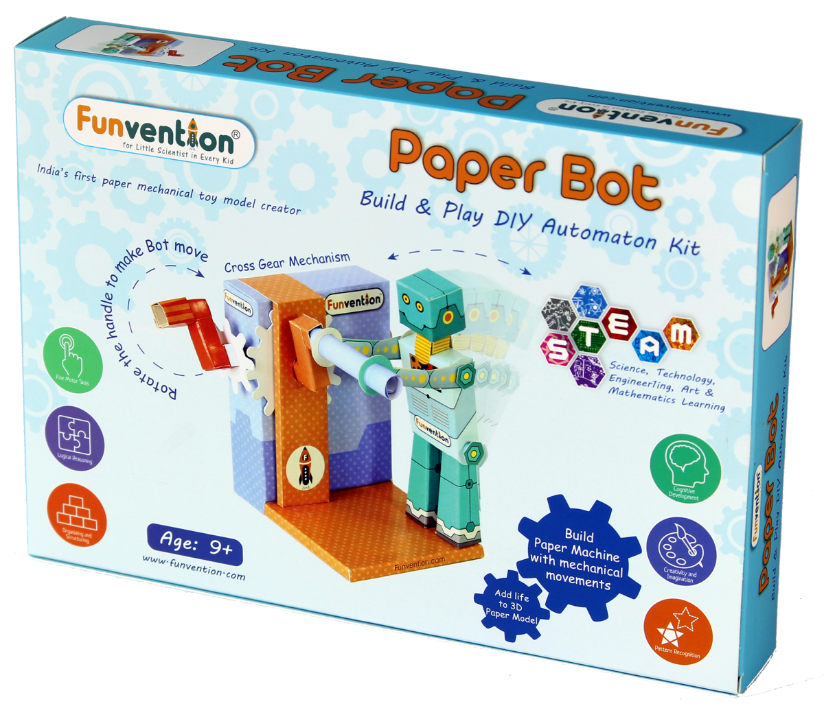 Funvention Paper Bot Automaton Stem for Kids Age 8Y+