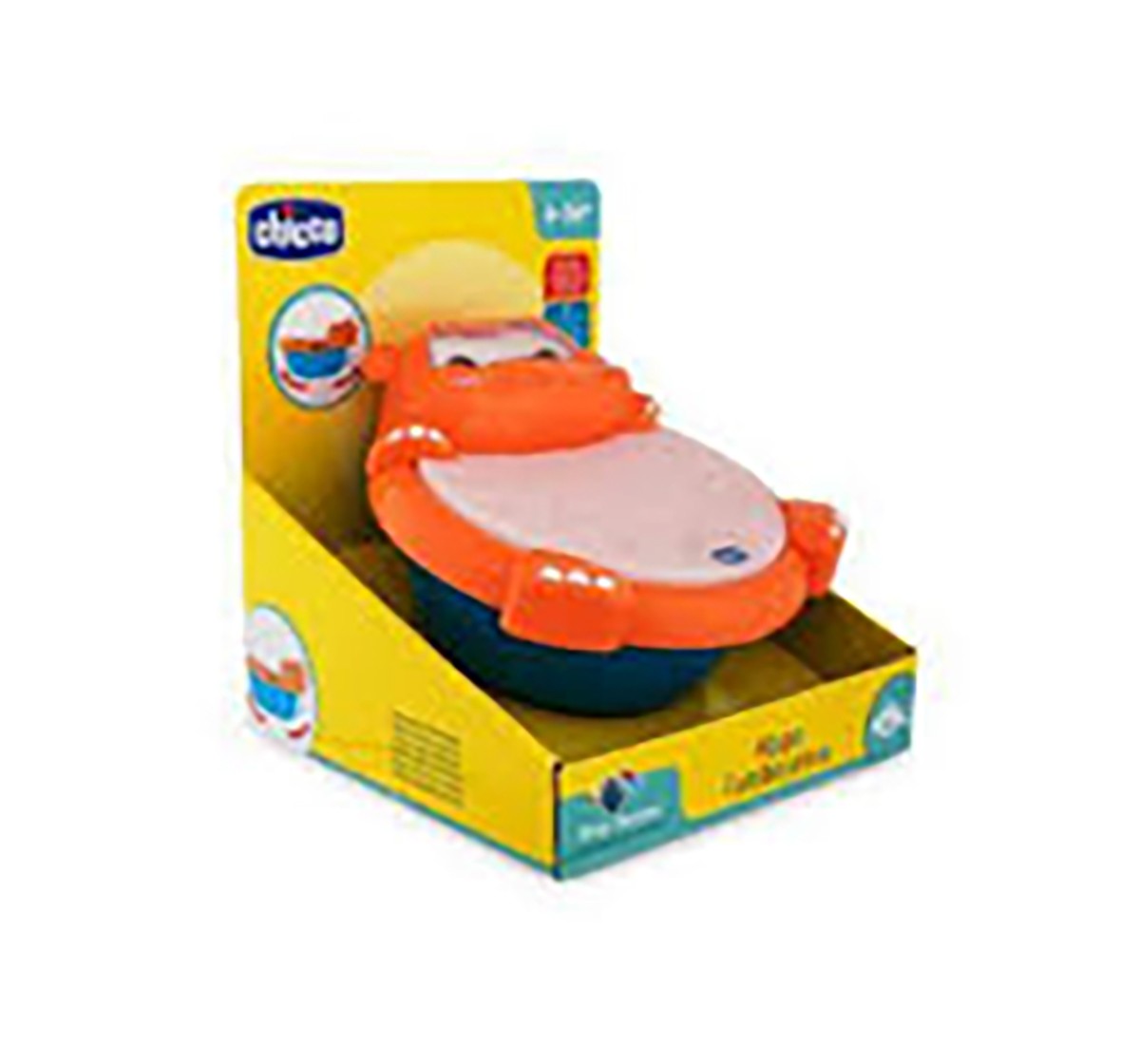 Chicco Hippo Tambourine Drum Musical Toy with Light for Kids age 6M+ (Orange)