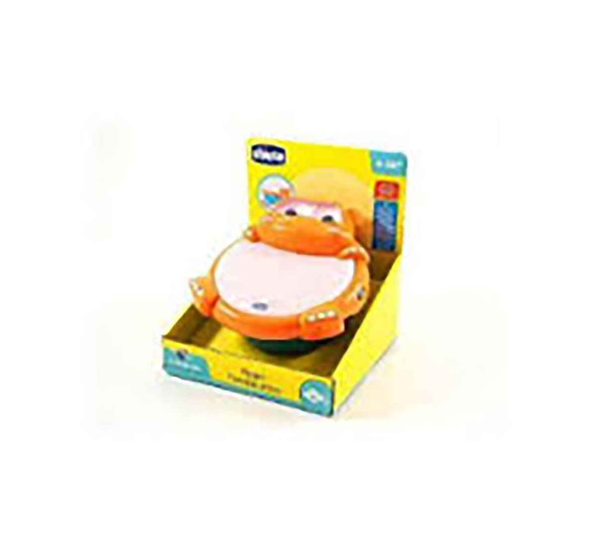 Chicco Hippo Tambourine Drum Musical Toy with Light for Kids age 6M+ (Orange)