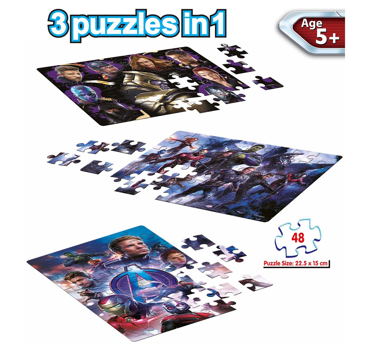 Frank Avengers End Game 3 In 1 Puzzle for Kids age 5Y+ 