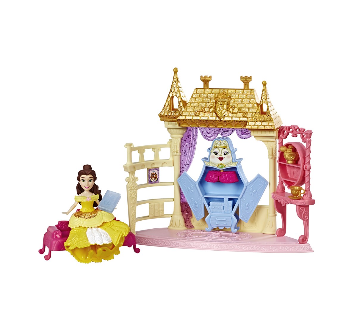 Disney Princess Royal Chambers Playset And Belle Doll & Accessories for age 3Y+ 