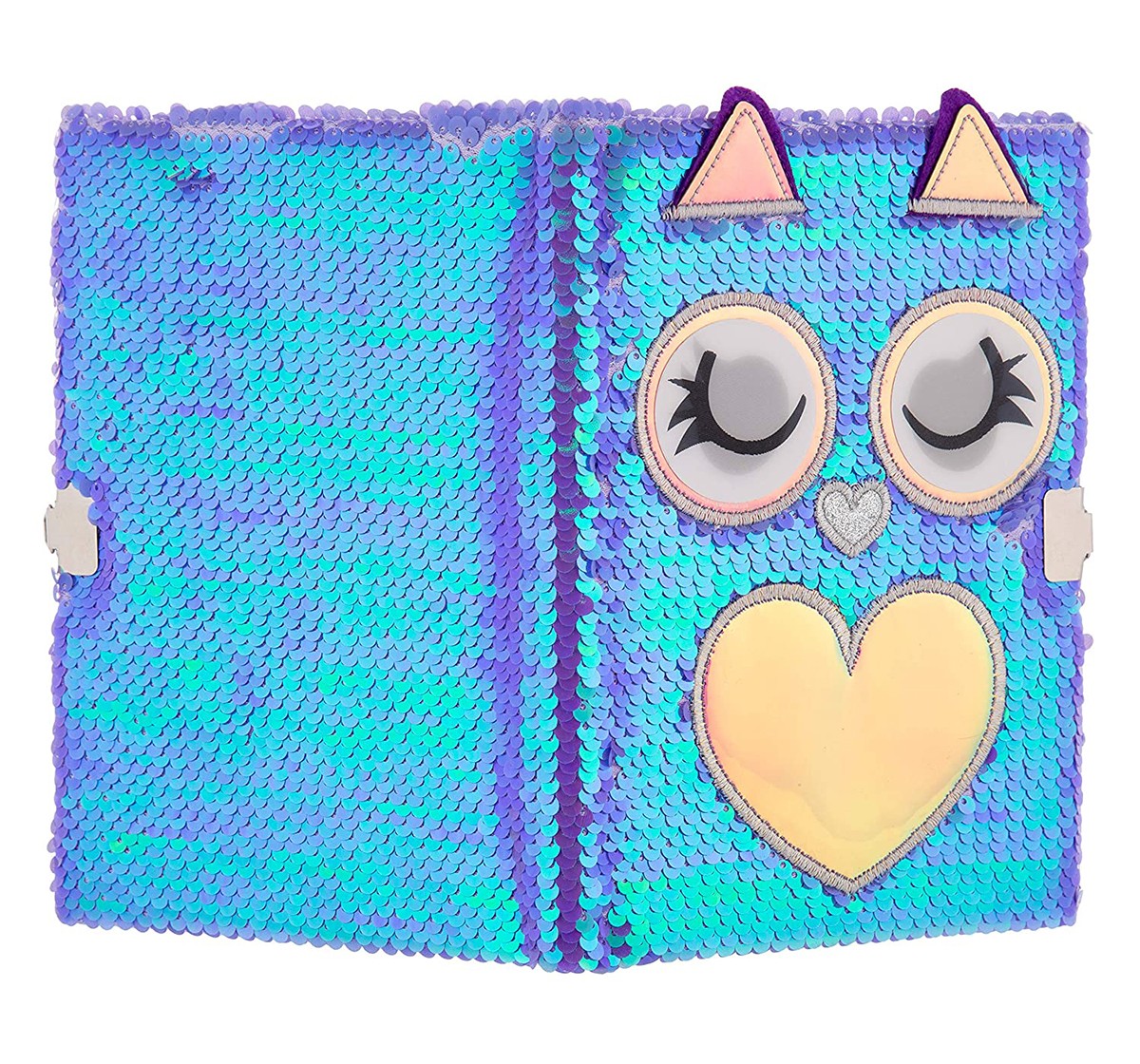 Mirada  Owl Flip Sequin Notebook/Diary Study & Desk Accessories for age 3Y+ (Purple)