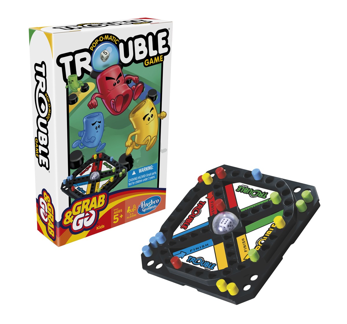 Hasbro Gaming Pop O Matic Trouble Grab and Go Game Multicolor 8Y+