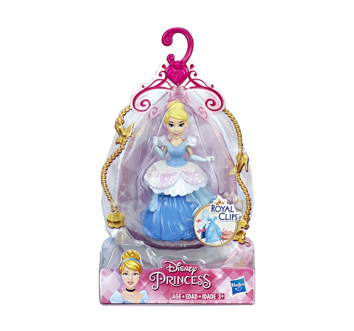 Disney Princess Cinderella Collectible Doll With Glittery Blue-And-White One-Clip Dress Dolls & Accessories for age 3Y+ 