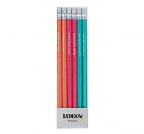 Syloon Rainbow Pencil Set Of 6 School Stationery for Kids age 3Y+ 
