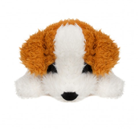 Fuzzbuzz Sitting Dog - White - 25Cm Quirky Soft Toys for Kids age 0M+ - 25 Cm (White)