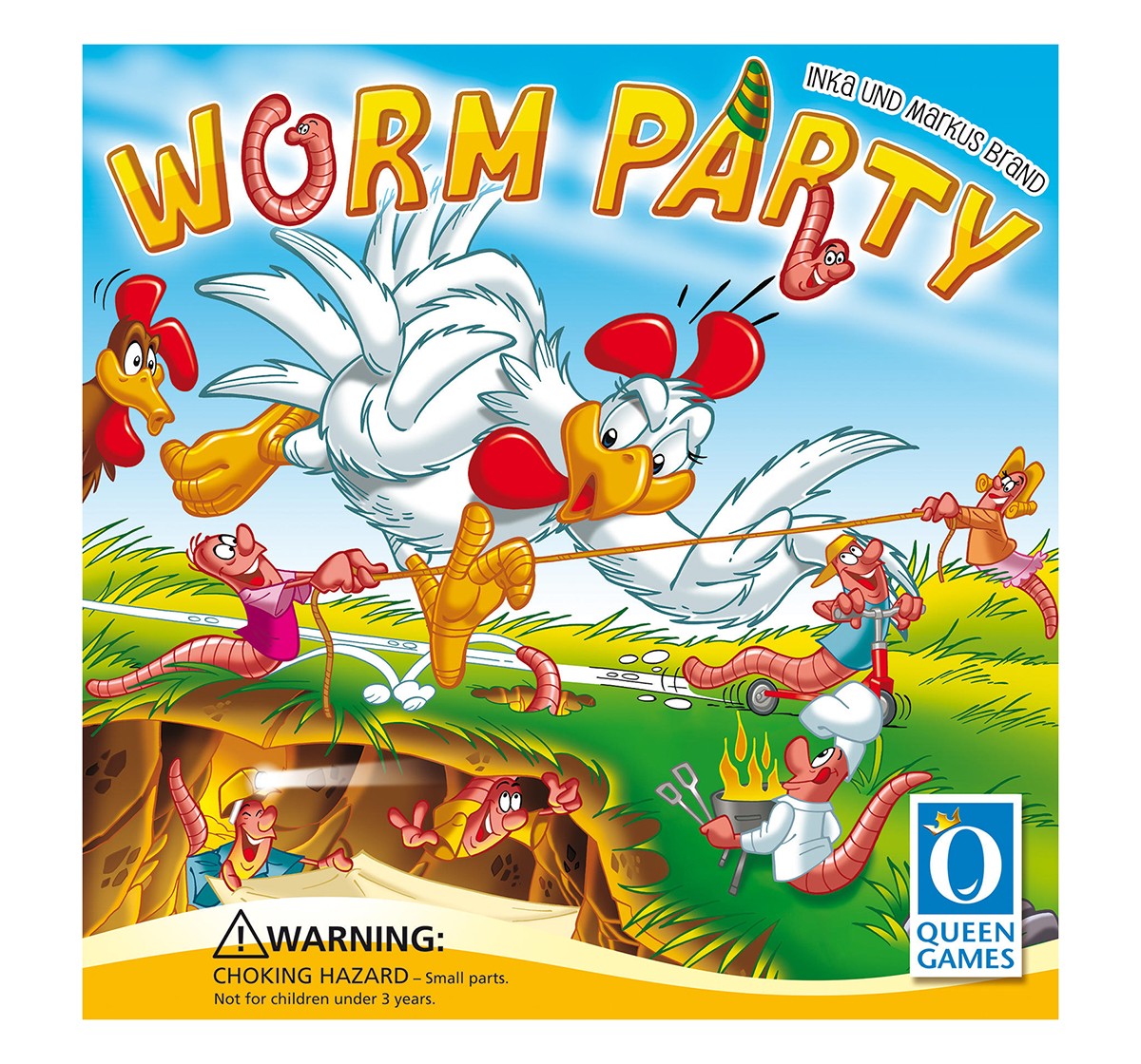Queen Games Worm Party Board Games for Kids age 5Y+ 
