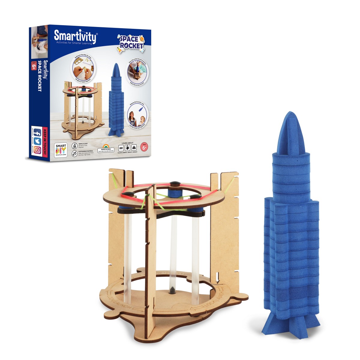 Smartivity Space Rocket Blast-off Action STEM Toy, Educational &  Construction based DIY Fun Activity Game