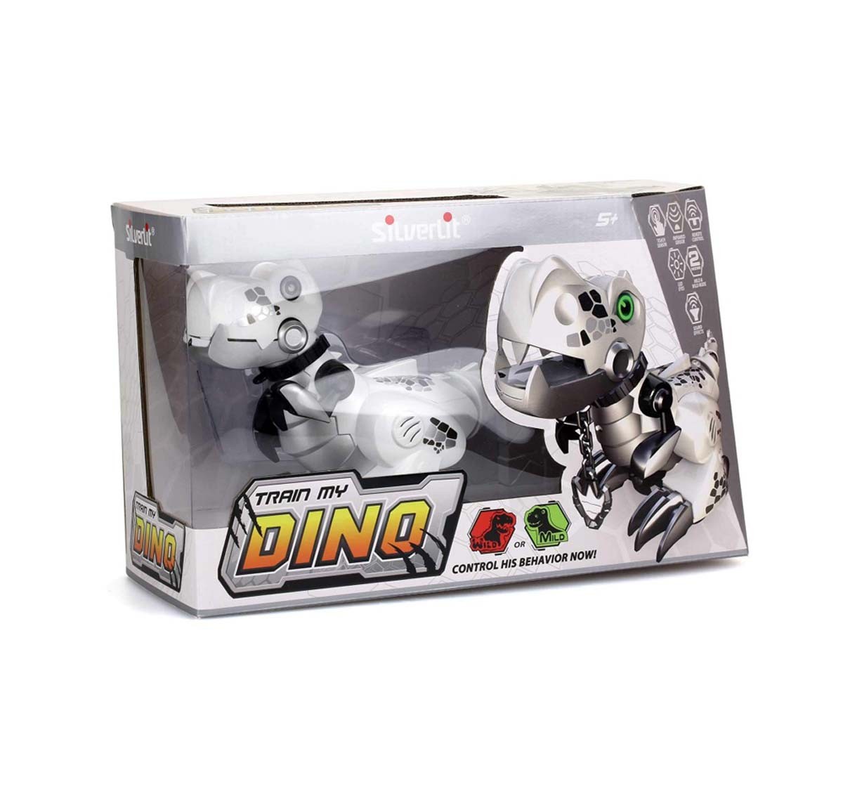 Silverlite Train My Dino White Robotics for Kids age 5Y+ 