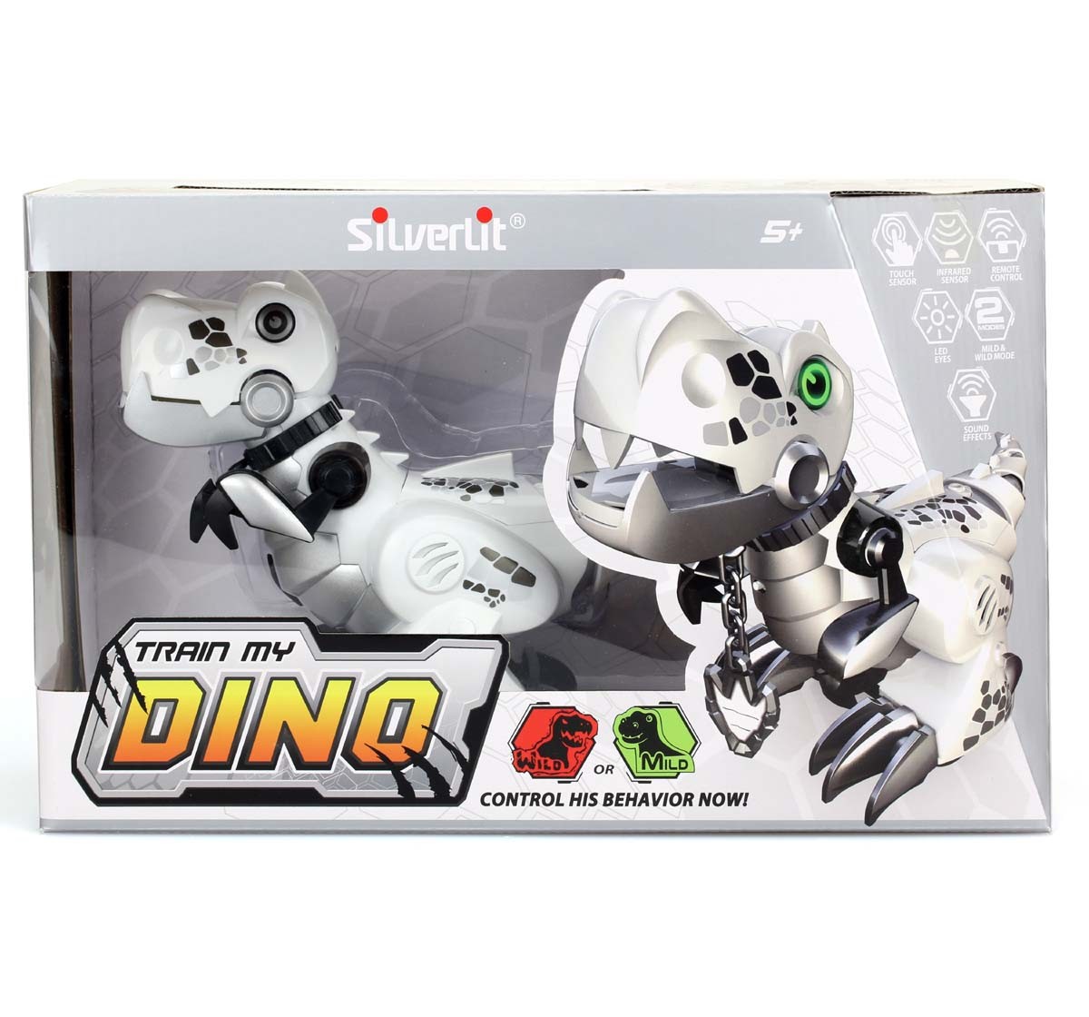 Silverlite Train My Dino White Robotics for Kids age 5Y+ 