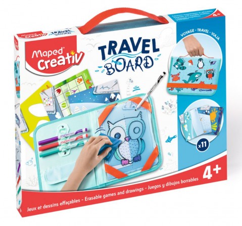 Maped Animals Themed Erasable Games And Drawing Kit, 7Y+ (Multicolour)
