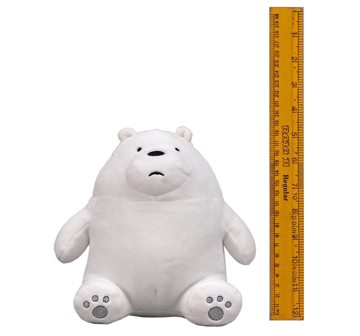 We Bare Bear Sitting Ice Bear Soft Toys for Kids age 1Y+ - 20 Cm (White)