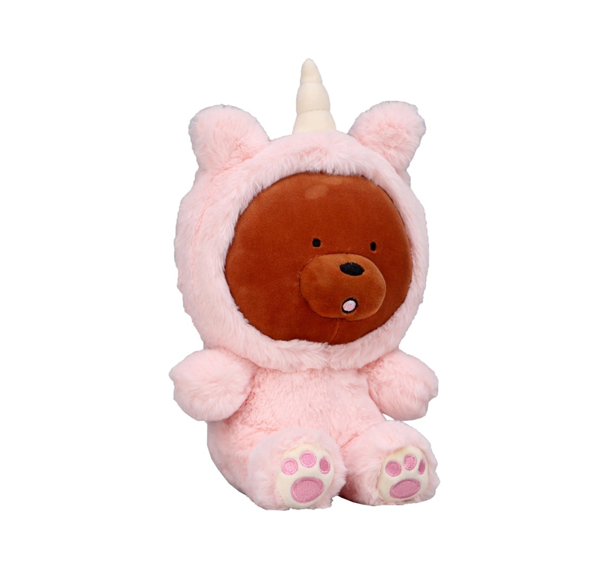 We Bare Bears We Bare Bear Grizzly Bear With Unicorn Onesie Plush 25 Cm Character Soft Toys for Kids age 1Y+ - 25 Cm 