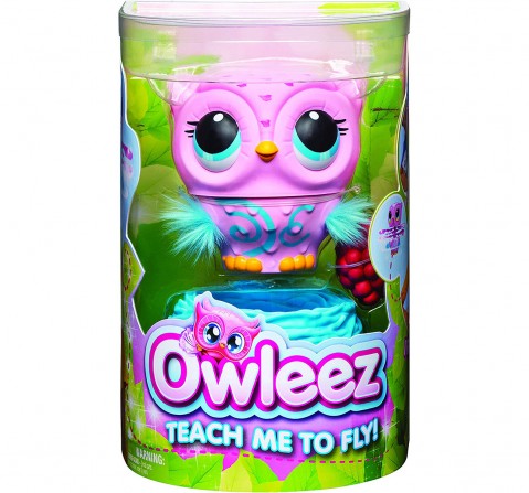 Owleez, Flying Baby Owl Interactive Toy with Lights and SoundsCollectible Dolls for Kids age 6Y+ (Pink)