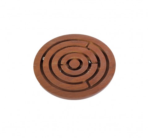Desi Toys Labyrinth, Maze, Swirl, Bada Bhool Bhulaiya Board Game for Kids age 5Y+ (Brown)