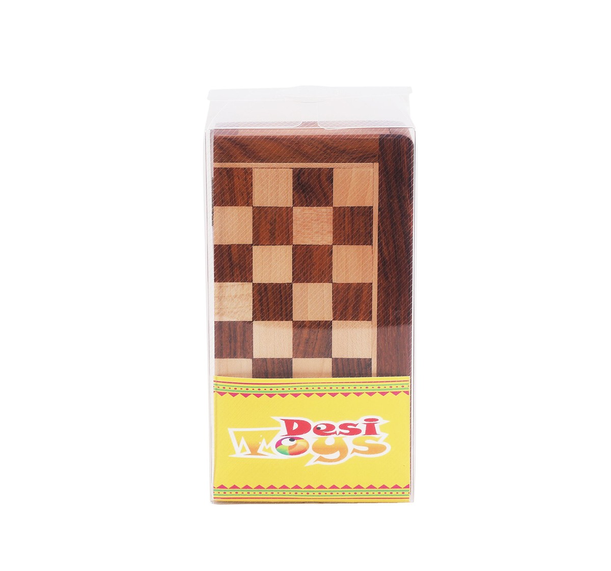 Desi Toys Magnetic Folding Chess Set 7", Chumbak Shatranj Board Game for Kids age 5Y+ (Brown)