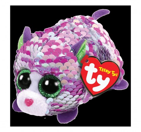 Ty Lilac - Flippables Purple Cat Teeny Ty Novelty for Kids age 3Y+ - 10 Cm 
