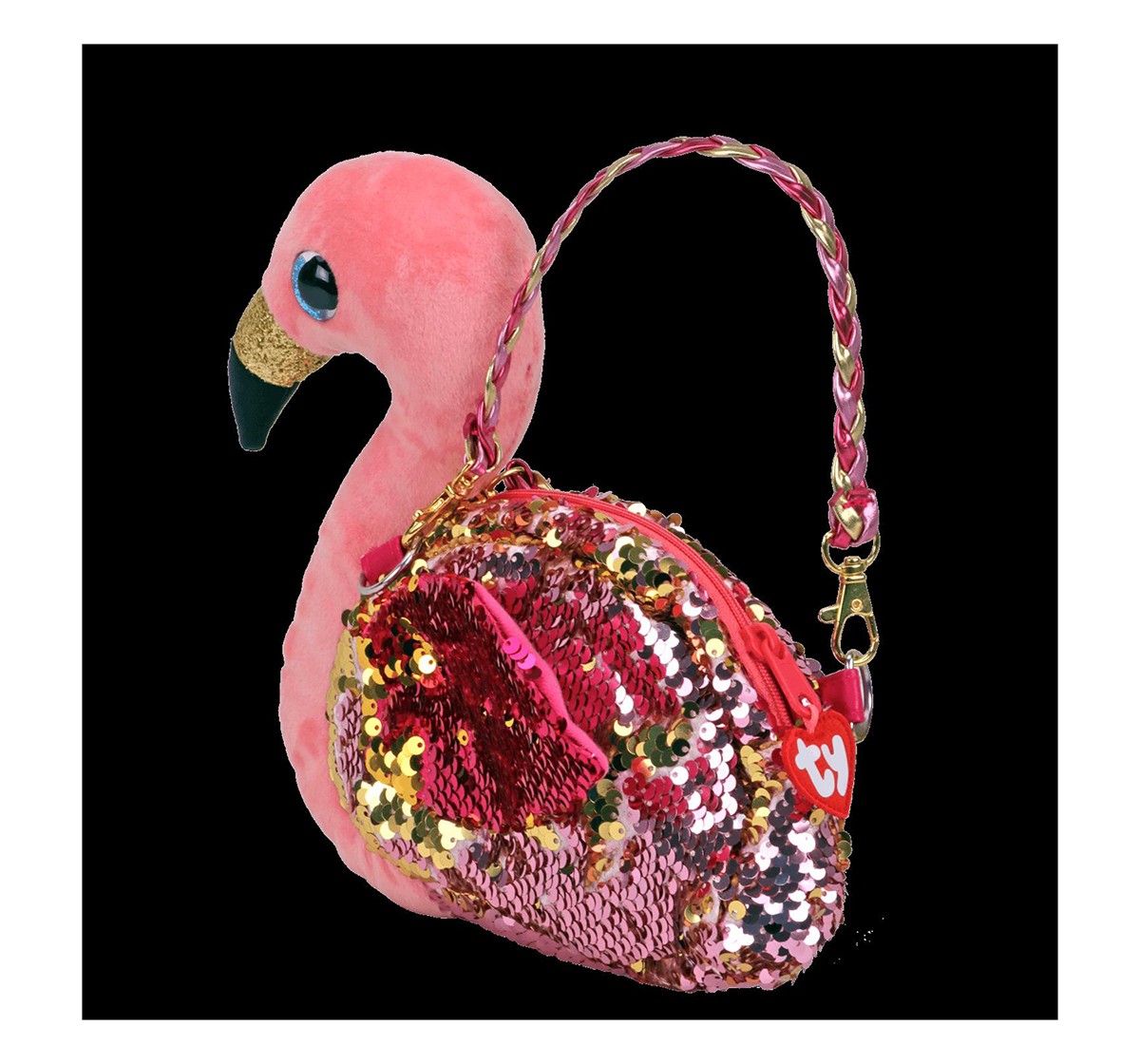 Ty Gilda - Flippable Sequin Shoulder Bag/Purse Plush Accessories for age 3Y+ - 15 Cm 