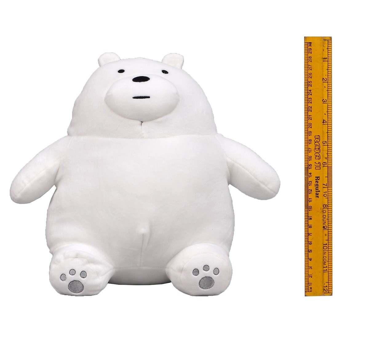 We Bare Bears We Bare Bear Sitting Ice Bear Plush 30 Cm Character Soft Toys for Kids age 1Y+ - 30 Cm (White)
