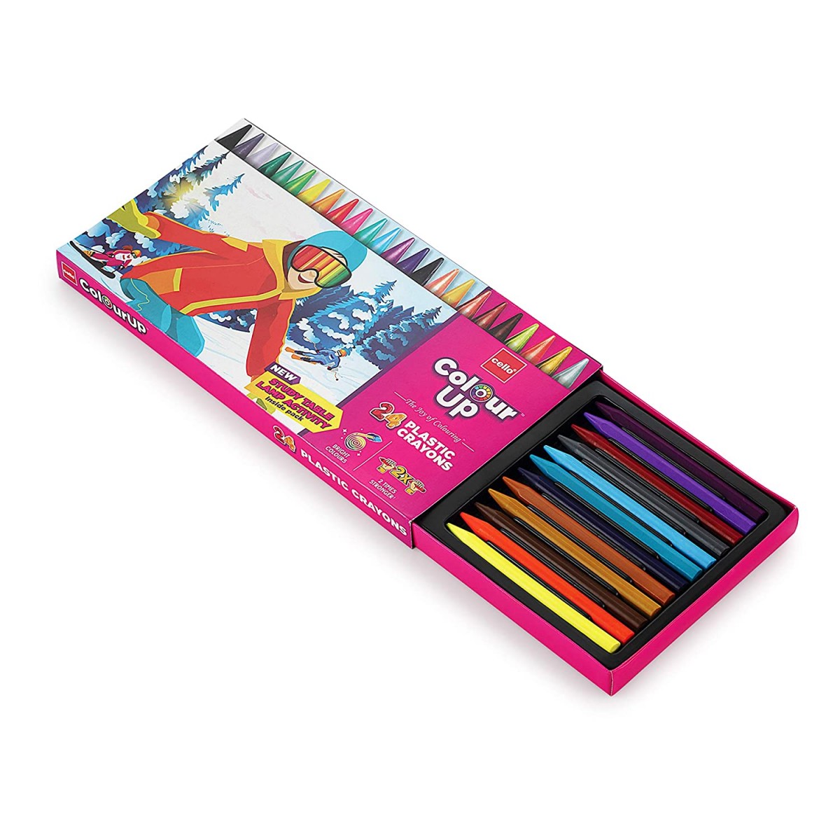 COLOURUP Plastic Crayons Pack of 24 Multicolour 4Y+