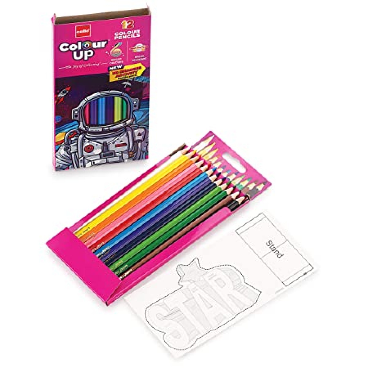 COLOURUP Colour Pencils, Bright and Strong Colours Pencils, Non-Toxic Colouring Set, Pack of 12, Multicolour, 4Y+