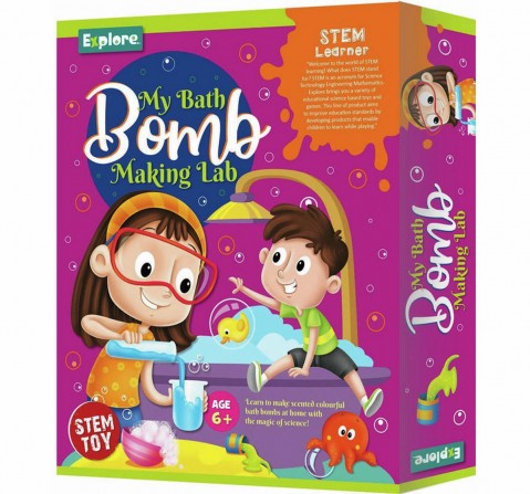 Explore My Bath Bomb Making Lab Science Kits for Kids Age 6Y+