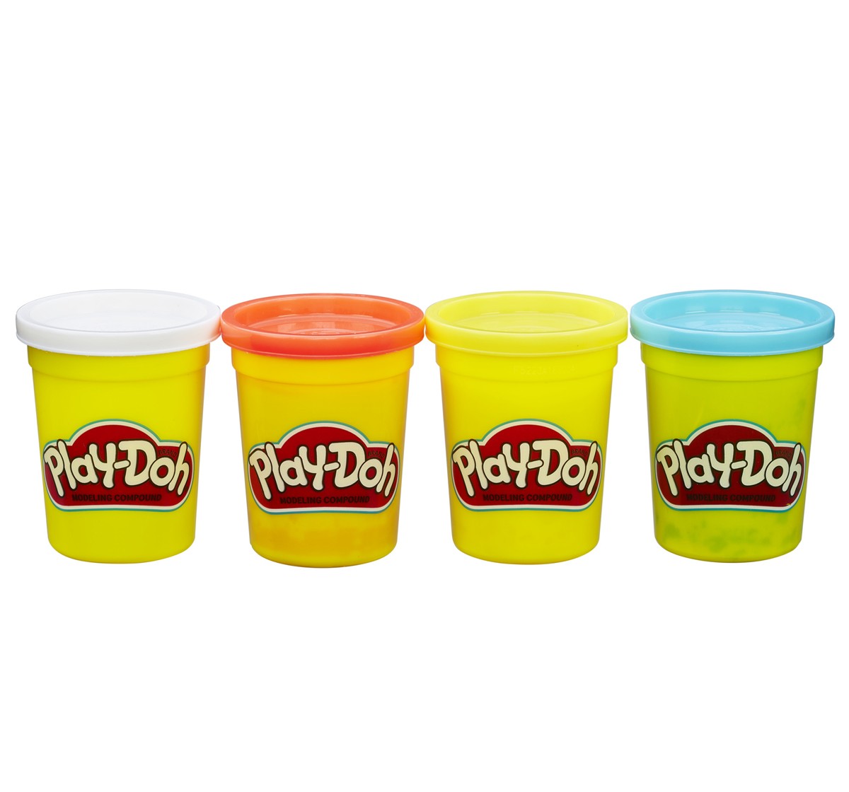 Play Doh 4 Pack of Colours for Kids 2Y+, Multicolour