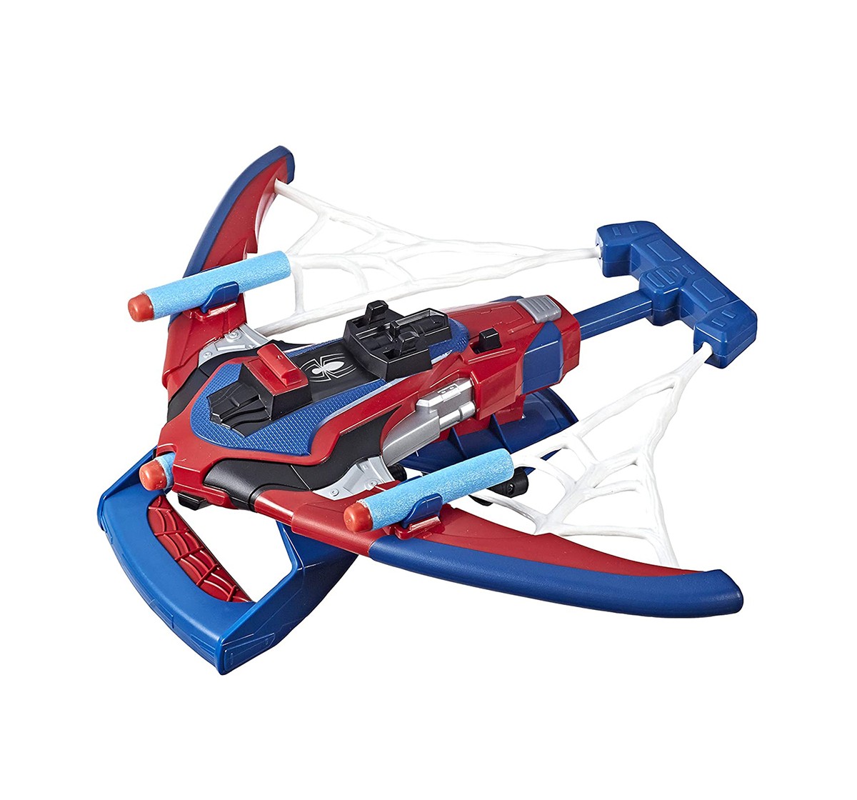 Marvel Spider-Man Web Shots Spiderbolt NERF Powered Blaster Toy, Fires Darts, Includes 3 Darts, For Kids Ages 5 and Up Action Figure Play Sets for age 5Y+ 