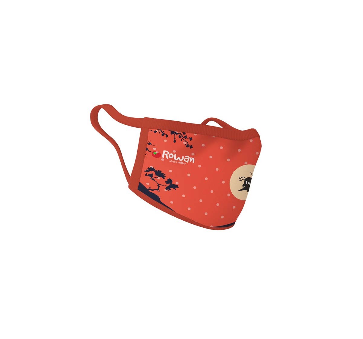 Rowan Ninja Face Mask - Pack Of 1 Impulse Toys for Kids Age 4Y+ (Orange)