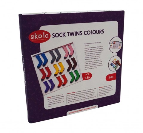 Skola Toys Sock Twins Colours Wooden for Kids age 2Y+ 