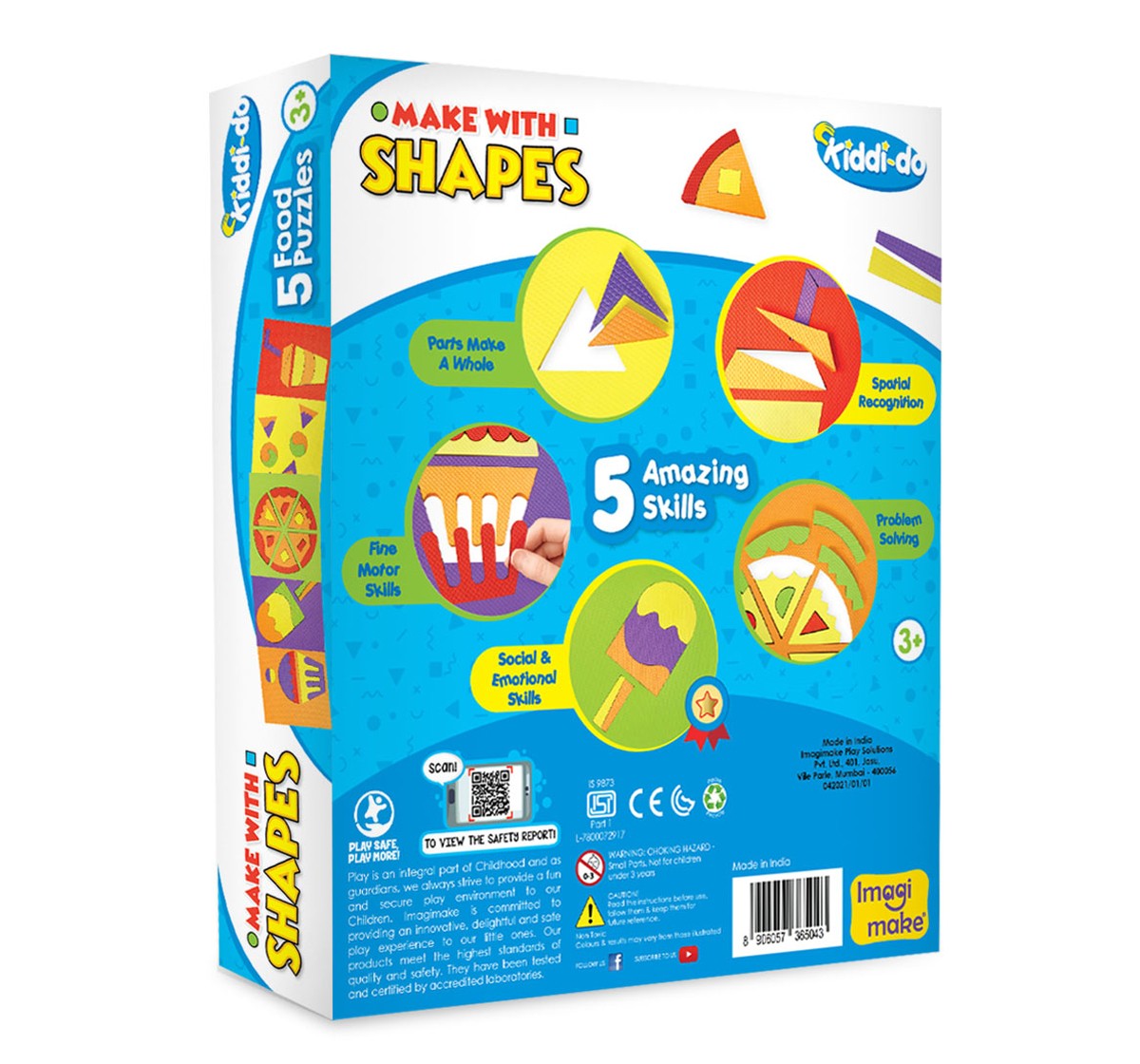 Imagimake Kiddido Make With Shapes Food for Kids, 3Y+(Multicolor)