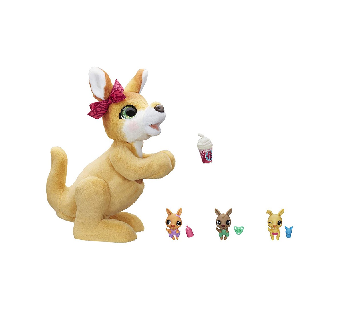 Furreal Friends Mama Josie the Kangaroo Interactive Pet Toy, 70+ Sounds & Reactions, Ages 4 & Up Interactive Soft Toys for age 4Y+ - 38.1 Cm 