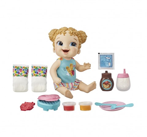 Baby Alive Breakfast Time Baby Doll with Waffle Maker, Accessories, Drinks, Wets, Eats, Blonde Hair Toy for Kids Ages 3 Years and Up 