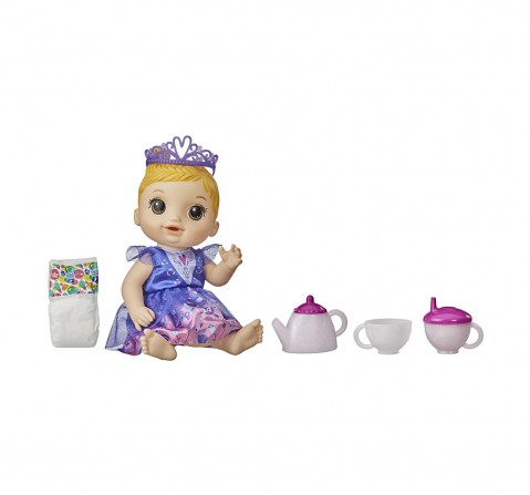 Baby Alive Tea ‘n Sparkles Baby Doll, Color-Changing Tea Set, Doll Accessories, Drinks and Wets, Blonde Hair Toy for Kids Ages 3 and Up 