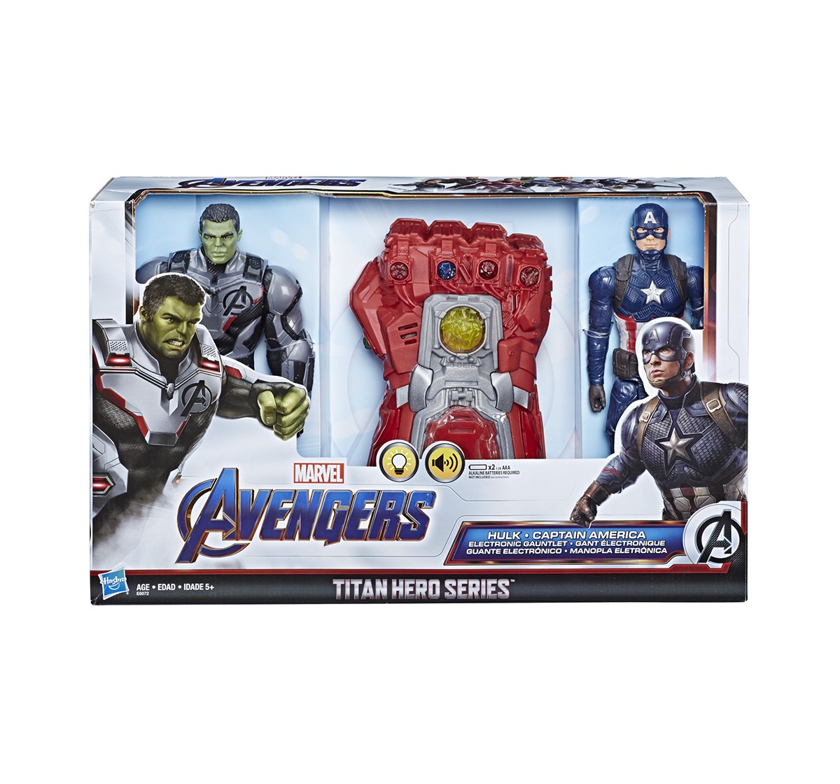 Marvel Avengers: Endgame Hulk Captain America Electronic Gauntlet Action Figures for age 5Y+ 