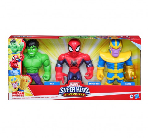 Marvel Super Hero Adventures Mega Mighties Thanos SpiderMan Hulk Multicolor 3Y+