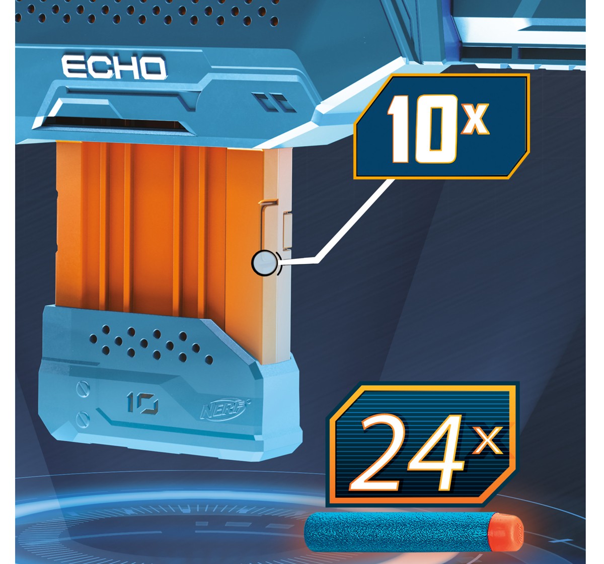 Shop Nerf Elite 2.0 Echo CS-10 Blaster -- 24 Official Nerf Darts