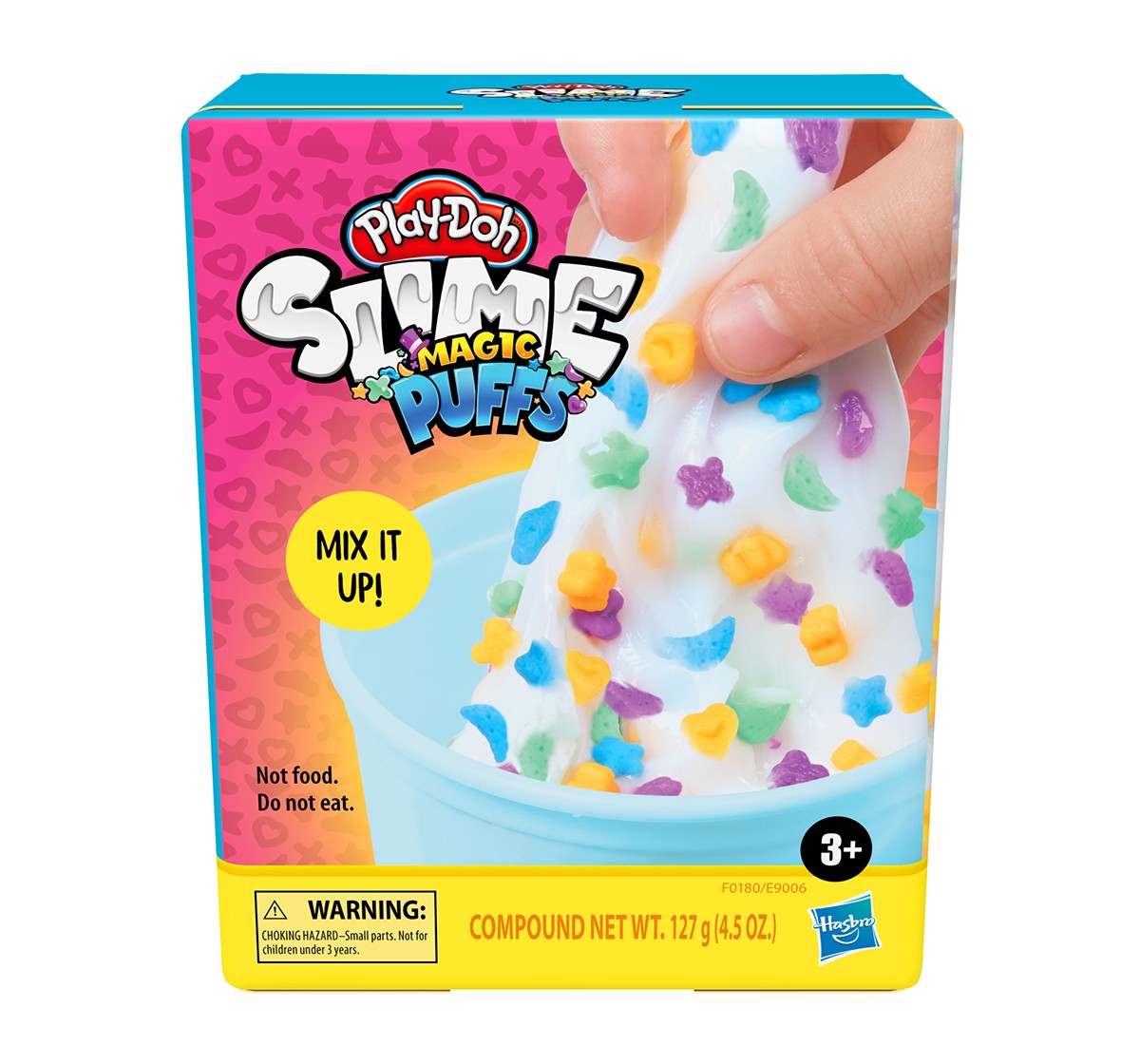 Play-Doh Slime Rainb-Os Cereal Themed Slime Compound Assorted for Kids 3 Years and Up, 4.5-ounce Can with Plastic Cereal Bits, Non-Toxic Sand, Slime & Others for Kids age 3Y+ 