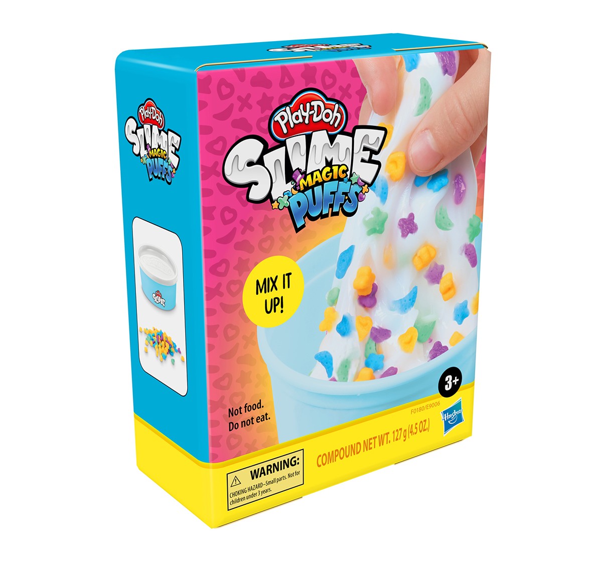 Play-Doh Slime Rainb-Os Cereal Themed Slime Compound Assorted for Kids 3 Years and Up, 4.5-ounce Can with Plastic Cereal Bits, Non-Toxic Sand, Slime & Others for Kids age 3Y+ 