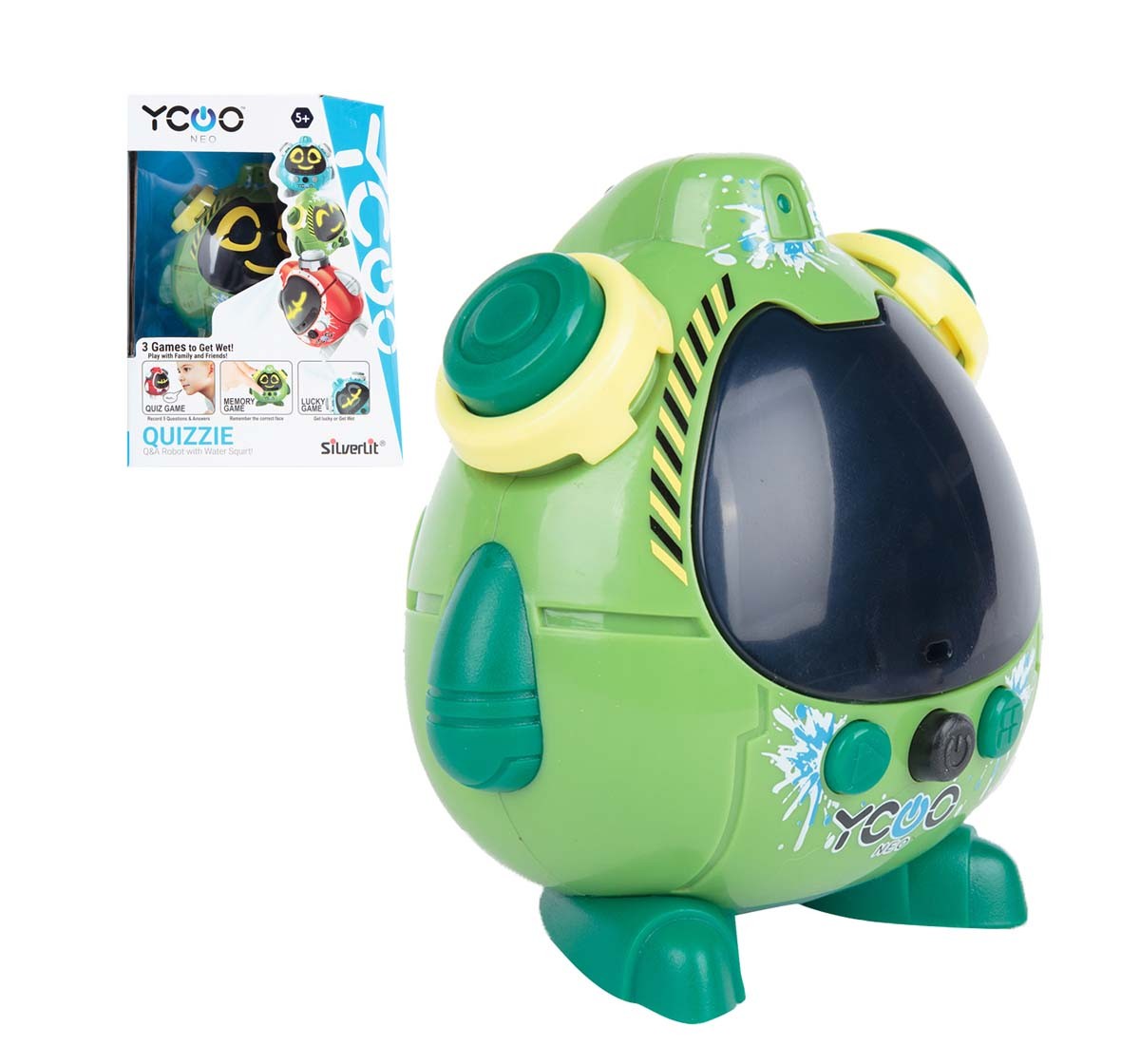 Silverlit Ycoo Quizzie A Palm-Sized Robot, Question And Answer Robot Available In 3 Multi Colours  for Kids Age 5Y+
