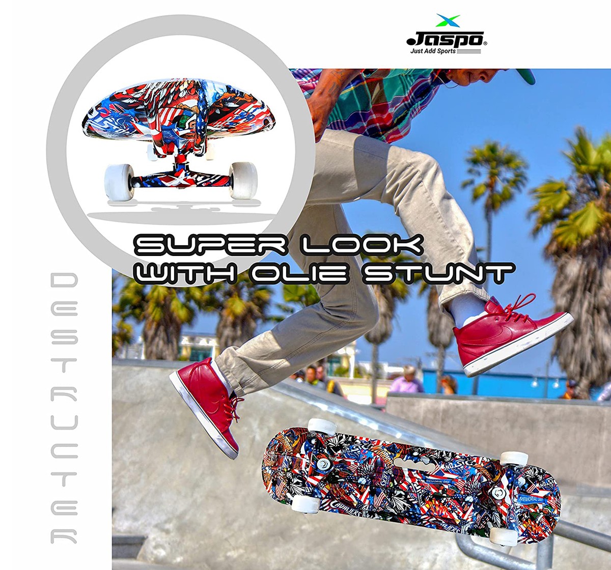 Jaspo Destructor Graffiti Fiber Skateboards Multicolor 8Y+