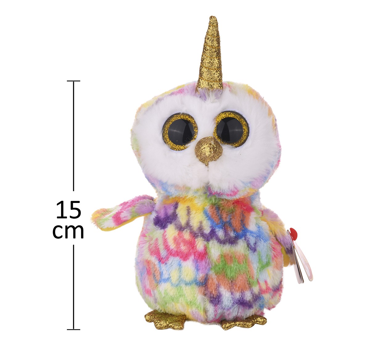 Ty Beanie Boo Enchanted - owl with horn reg Quirky Soft Toys for Kids age 3Y+ - 15 Cm 