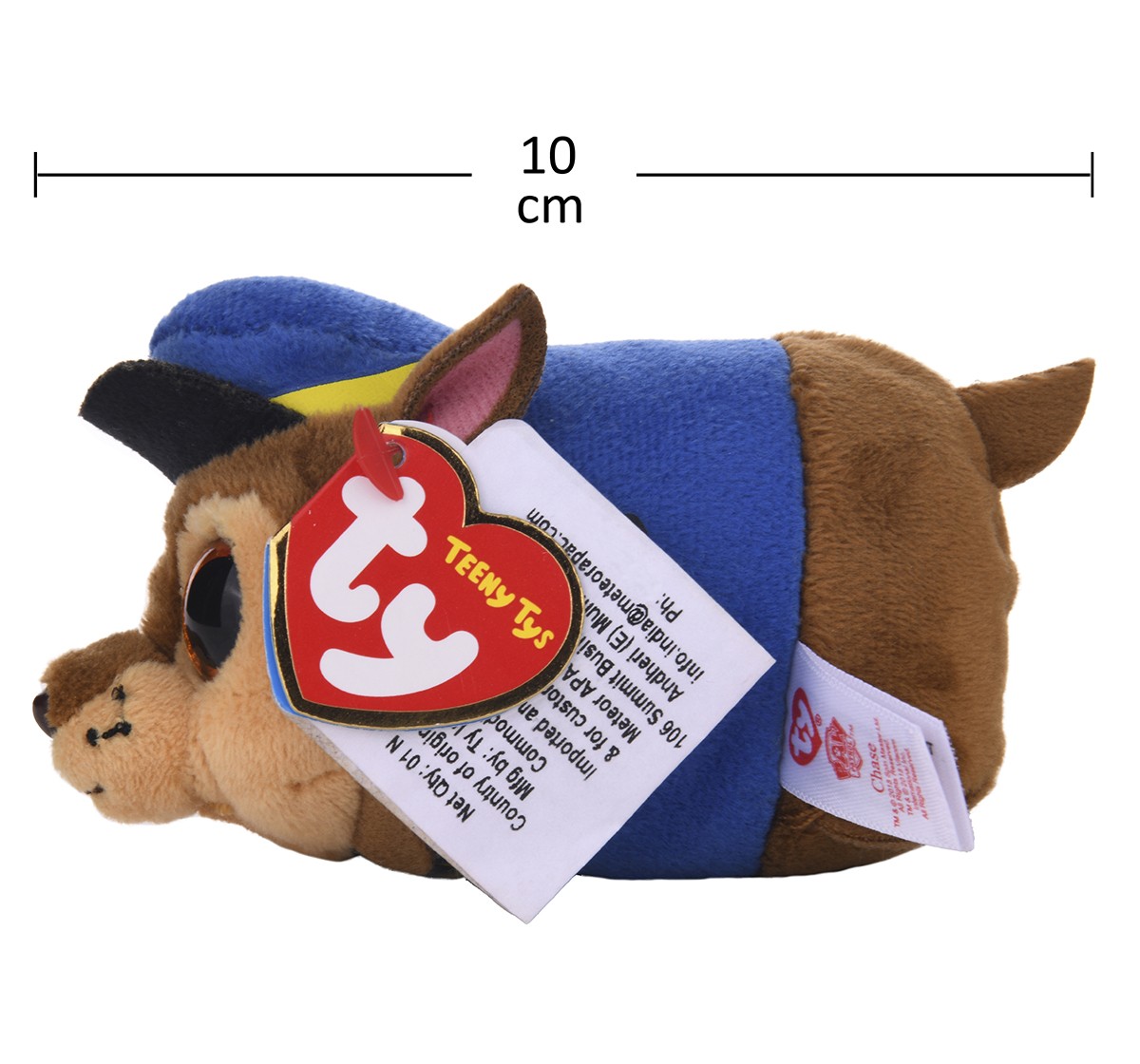 Ty Teeny Tys Paw Petrol Chase Quirky Soft Toys for Kids age 3Y+ - 10 Cm 