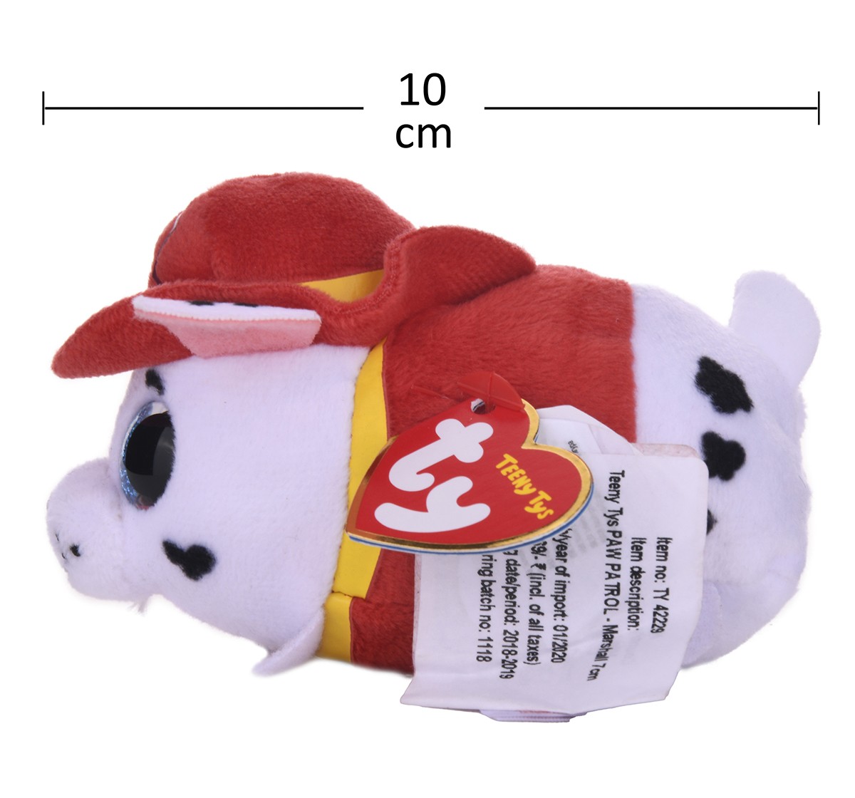  Ty Teeny Tys Paw Petrol Marshall Quirky Soft Toys for Kids age 3Y+ - 10 Cm 