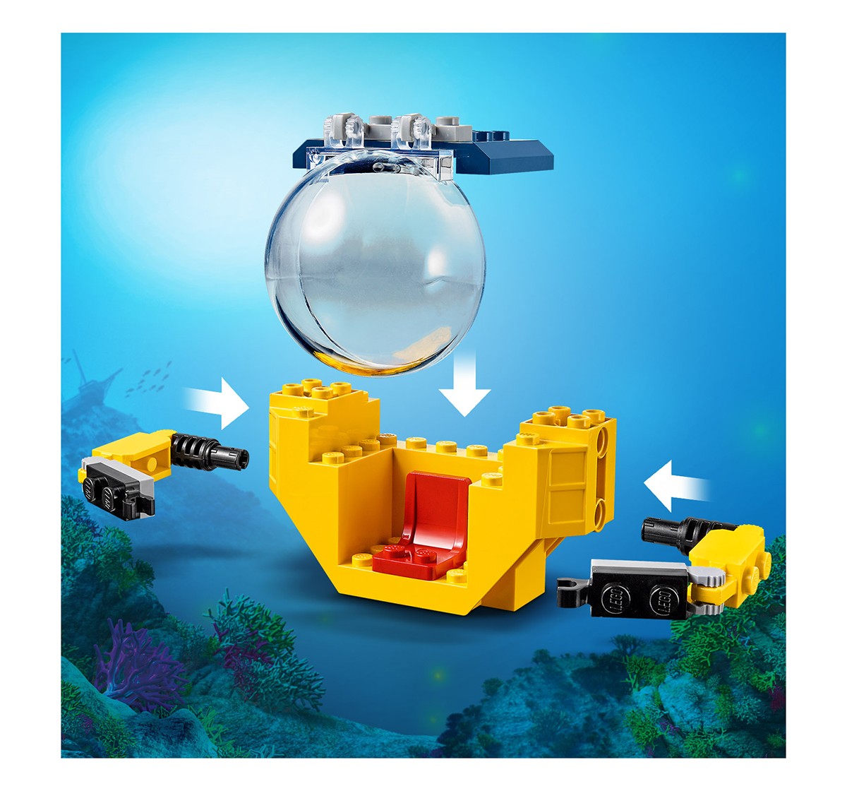 LEGO 60263 Ocean Mini-Submarine Lego Blocks for Kids age 4Y+ 