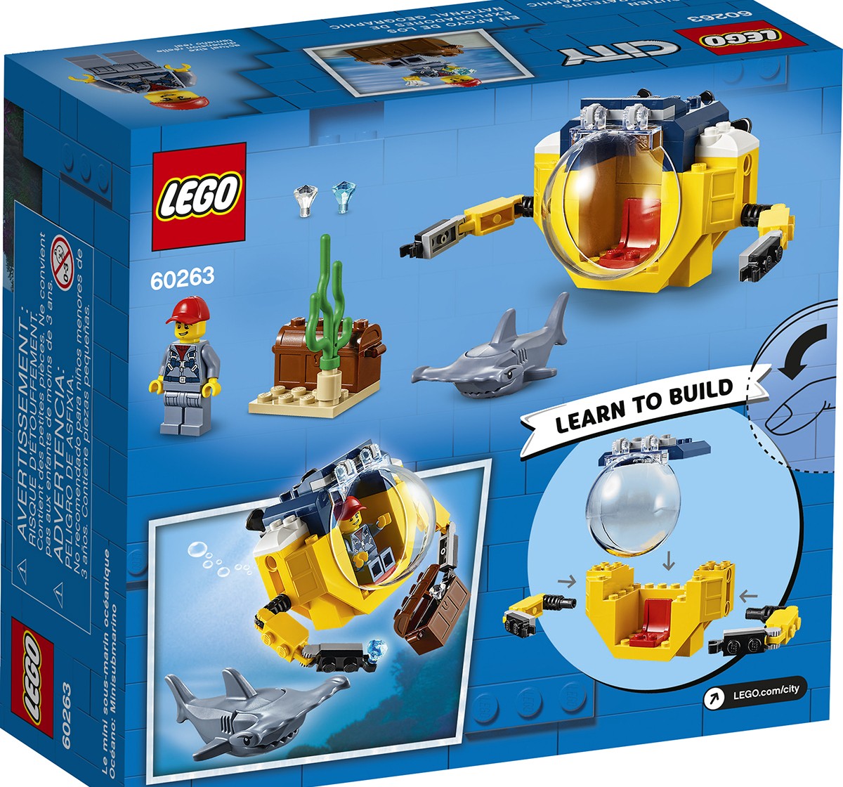 LEGO 60263 Ocean Mini-Submarine Lego Blocks for Kids age 4Y+ 