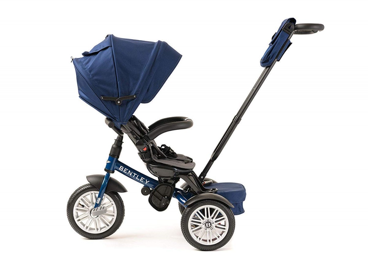 Bentley 6 In 1 Stroller/Trike/Tricycle, With Push Handle & Adjustable Canopy, Blue